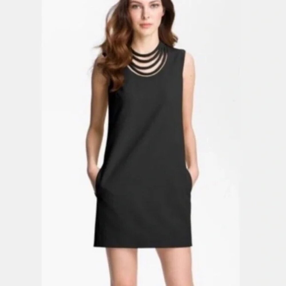 Diane von Furstenberg Noralie Black Sleeveless Shift Dress 4